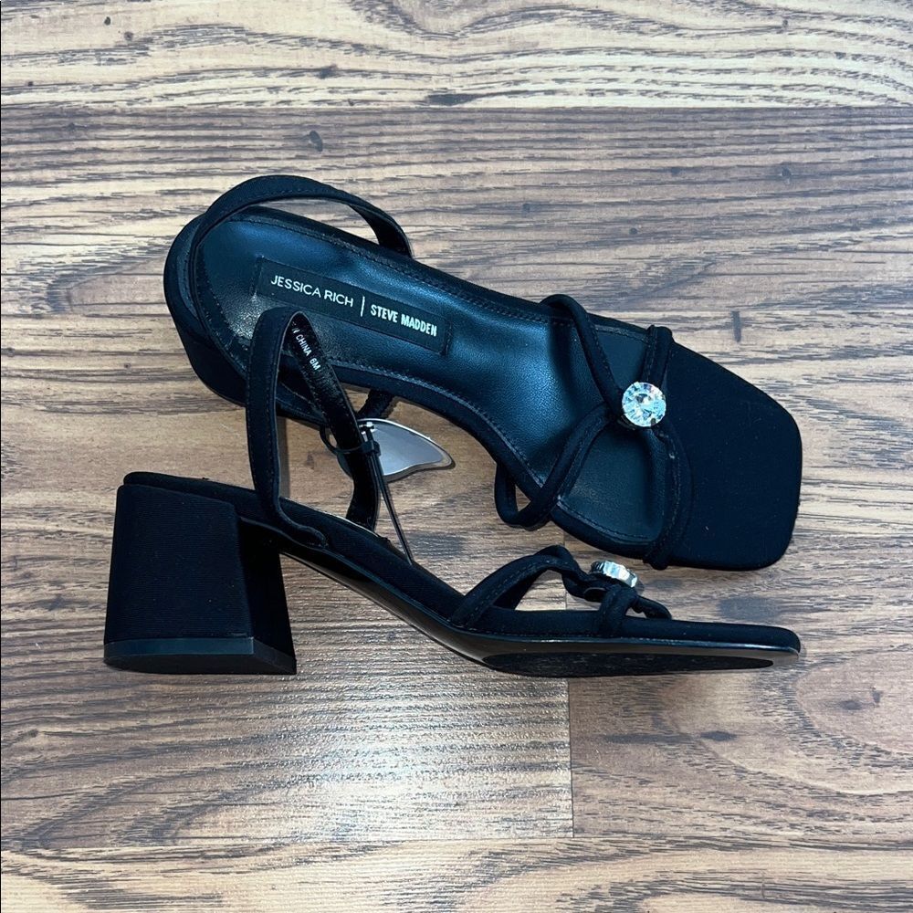 Steve Madden Elegant Black BlockβHeels